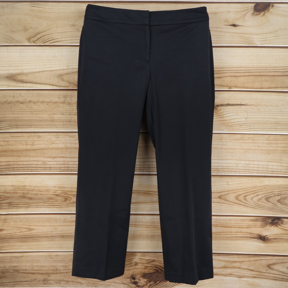 Covington Pants Womens Size 14 Black Argyle Pattern Chinos Mid Rise Straight Leg